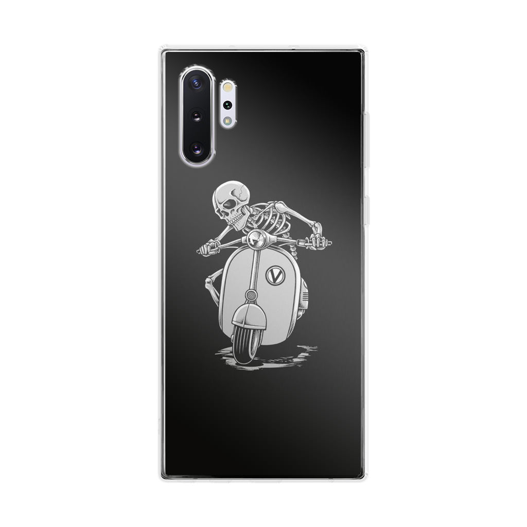 Skeleton Rides Scooter Galaxy Note 10 Plus Case