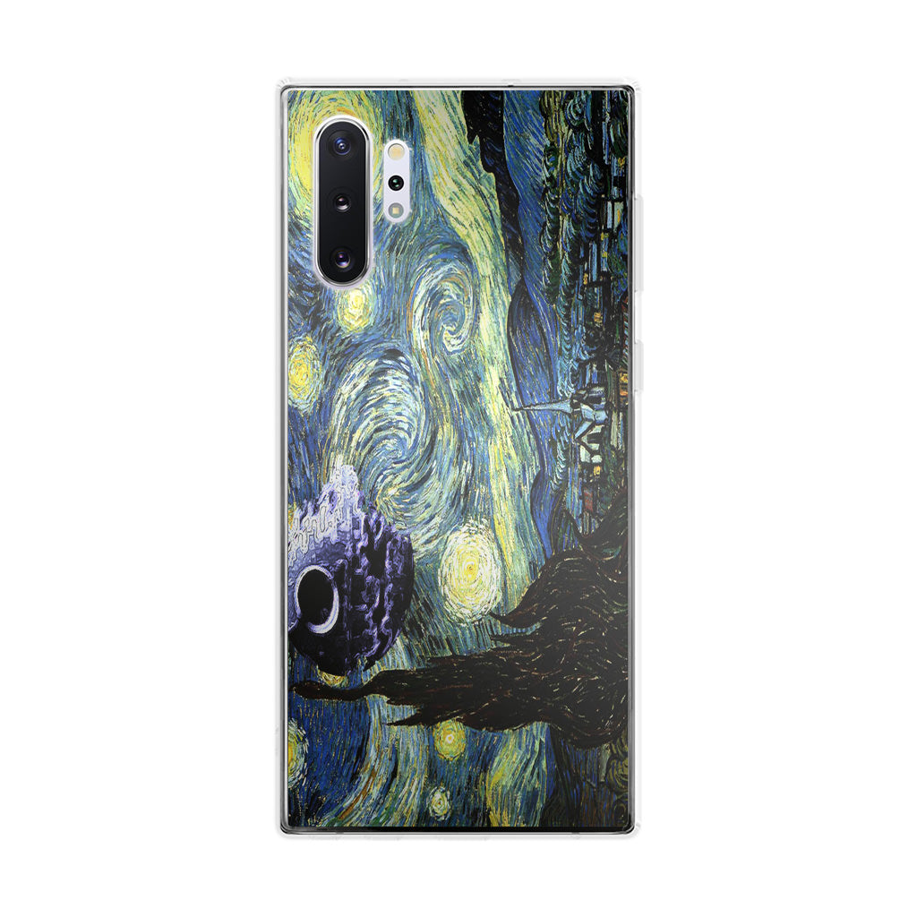 Skellington on a Starry Night Galaxy Note 10 Plus Case