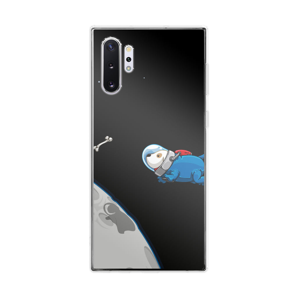 Space Dog Chasing A Bone Galaxy Note 10 Plus Case