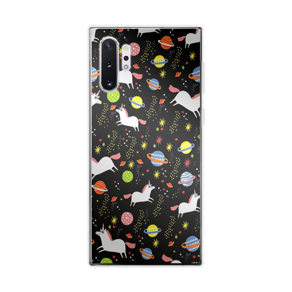 Space Unicorn Pattern Galaxy Note 10 Plus Case