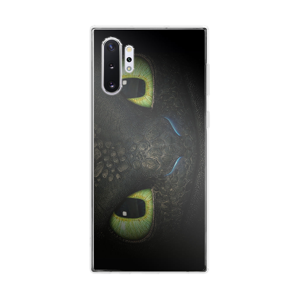 Toothless Dragon Eyes Close Up Galaxy Note 10 Plus Case