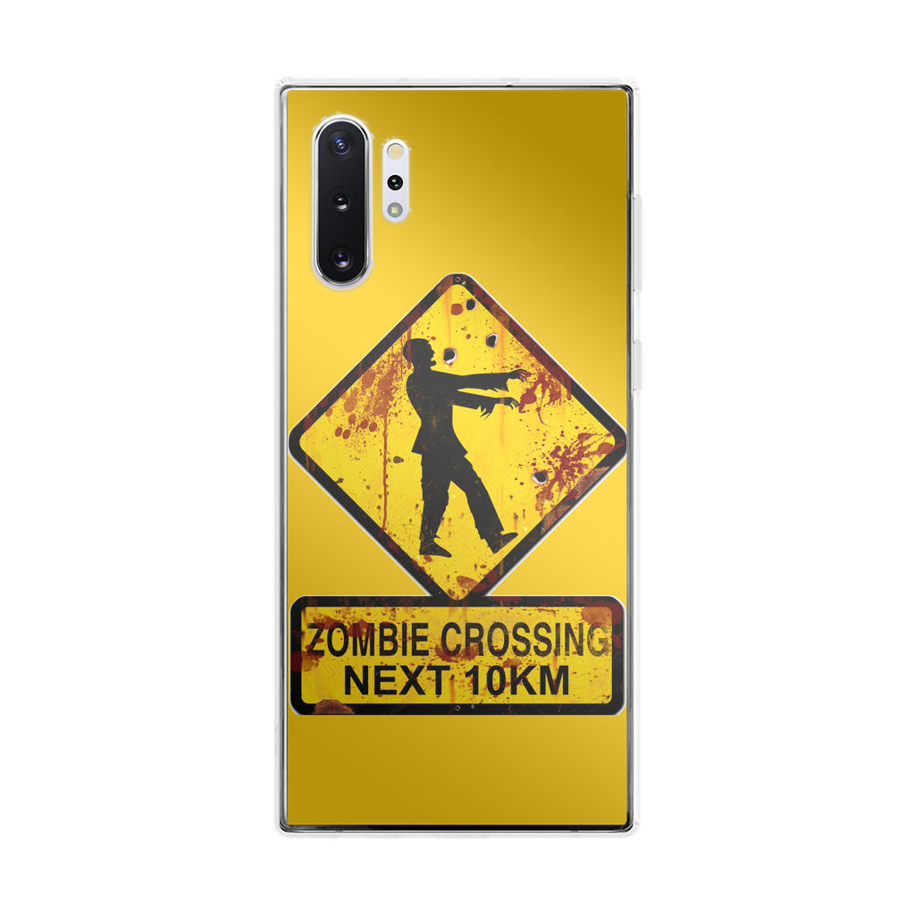 Zombie Crossing Sign Galaxy Note 10 Plus Case