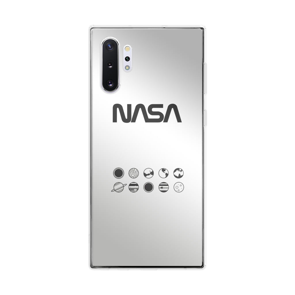 NASA Minimalist White Galaxy Note 10 Plus Case