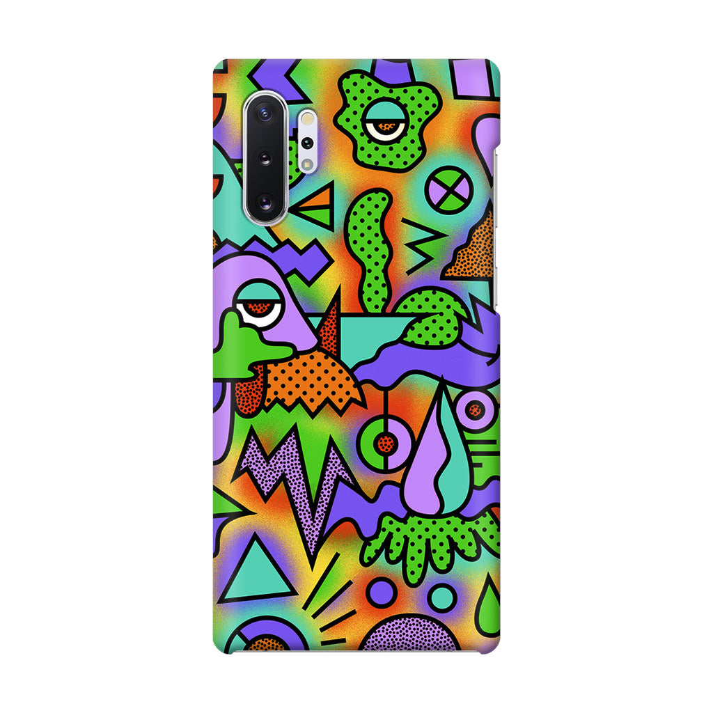 Abstract Colorful Doodle Art Galaxy Note 10 Plus Case