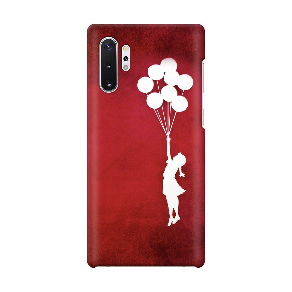 Banksy Girl With Balloons Red Galaxy Note 10 Plus Case