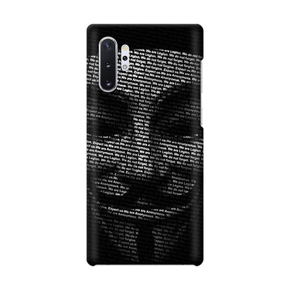 Guy Fawkes Mask Anonymous Galaxy Note 10 Plus Case