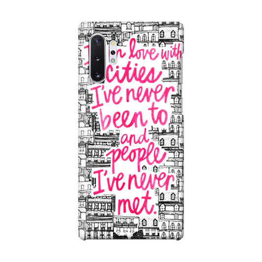 John Green Quotes I'm in Love With Cities Galaxy Note 10 Plus Case