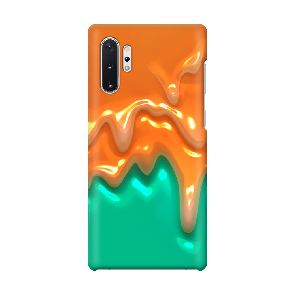 Orange Paint Dripping Galaxy Note 10 Plus Case