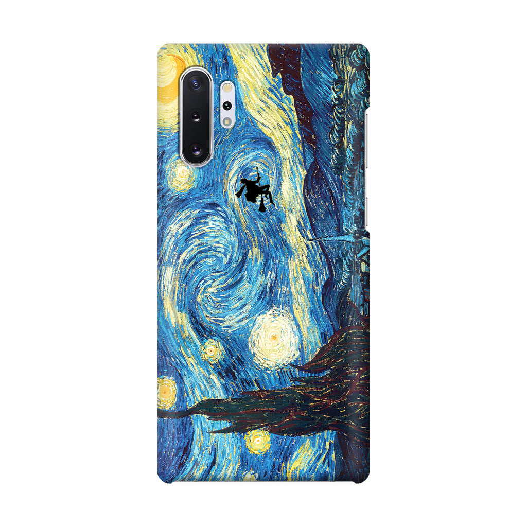 Witch on The Starry Night Sky Galaxy Note 10 Plus Case