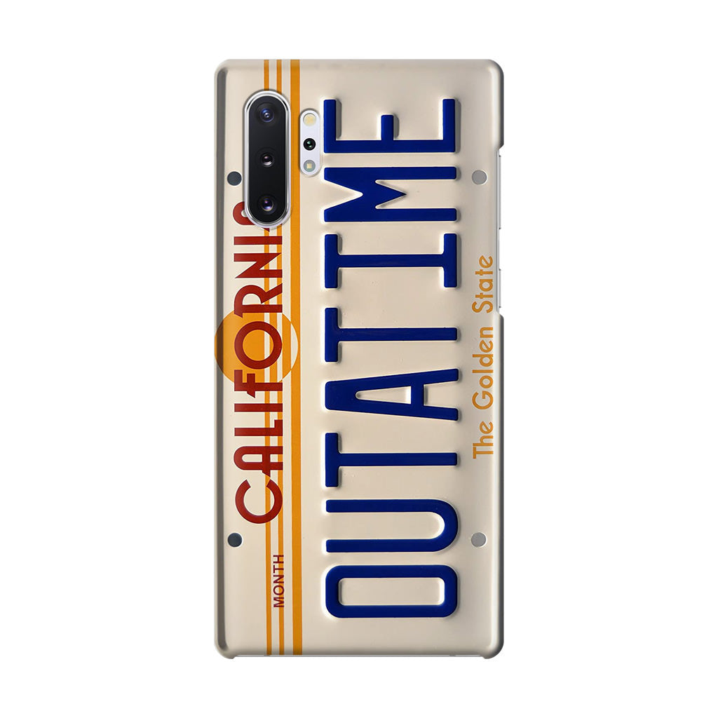 Back to the Future License Plate Outatime Galaxy Note 10 Plus Case