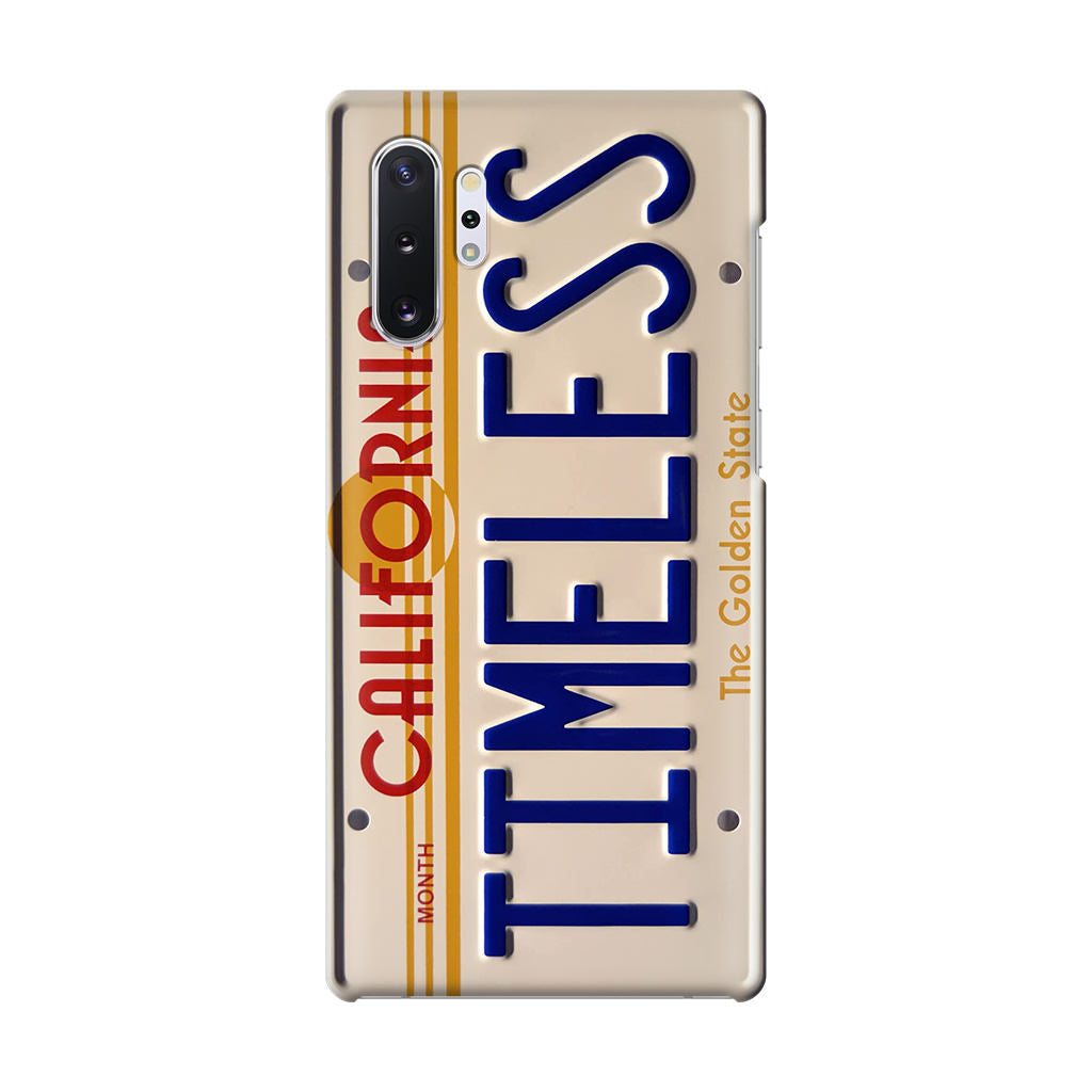 Back to the Future License Plate Timeless Galaxy Note 10 Plus Case