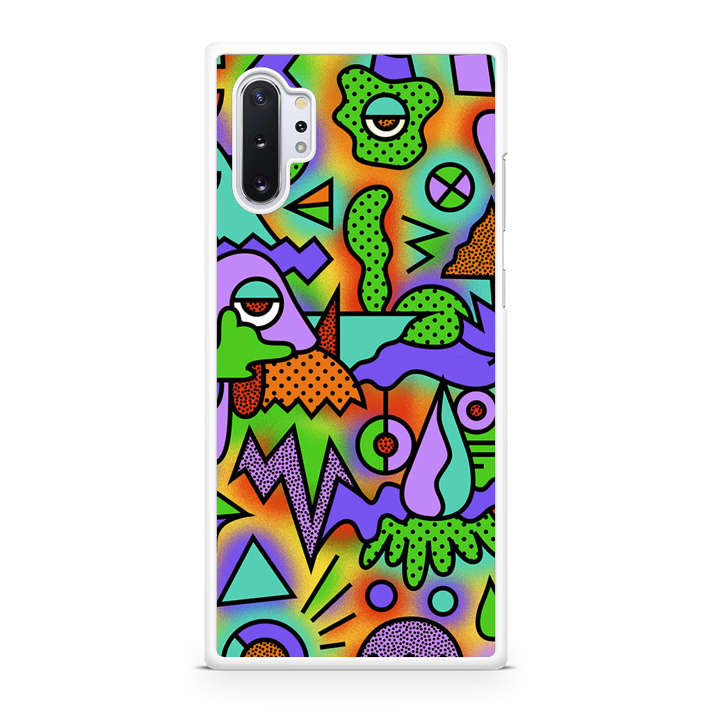 Abstract Colorful Doodle Art Galaxy Note 10 Plus Case