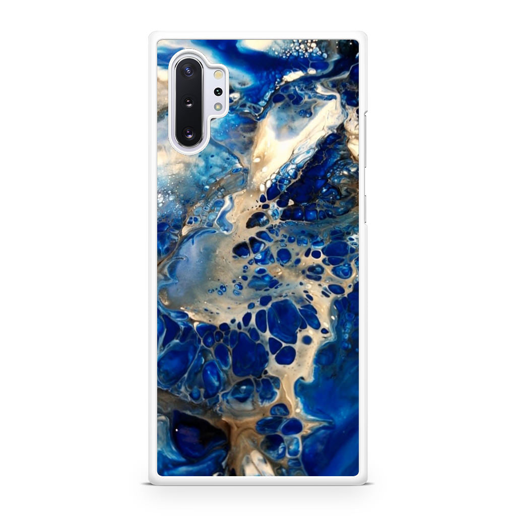 Abstract Golden Blue Paint Art Galaxy Note 10 Plus Case