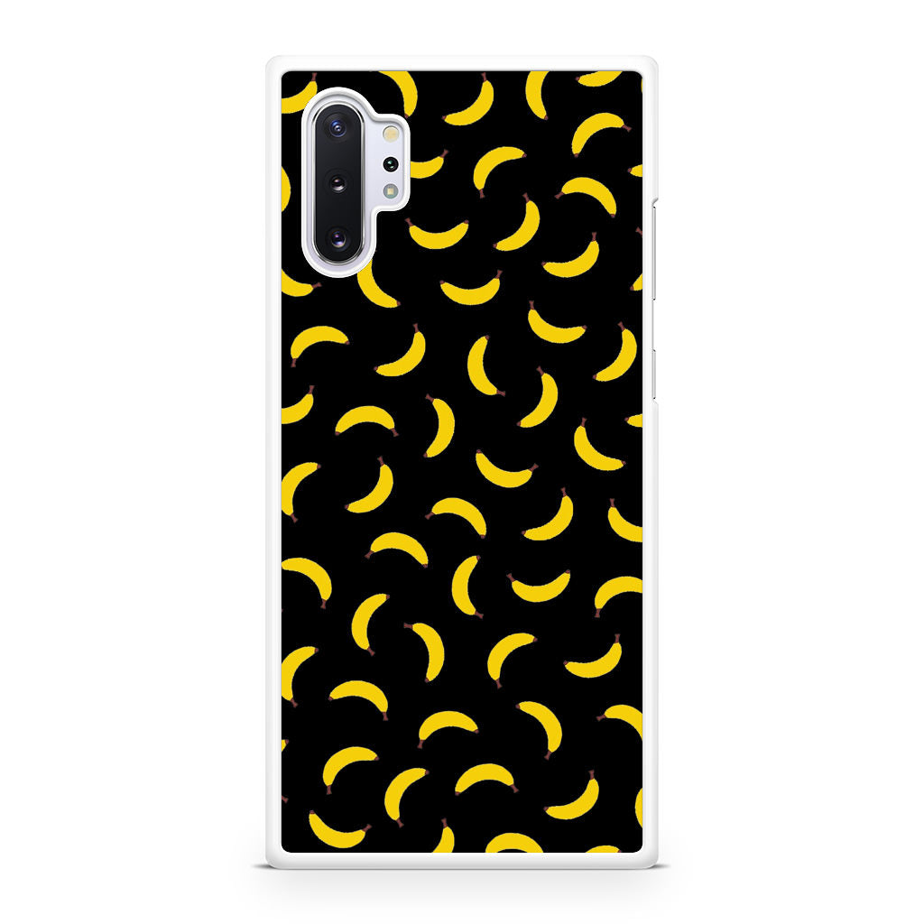 Bananas Fruit Pattern Black Galaxy Note 10 Plus Case