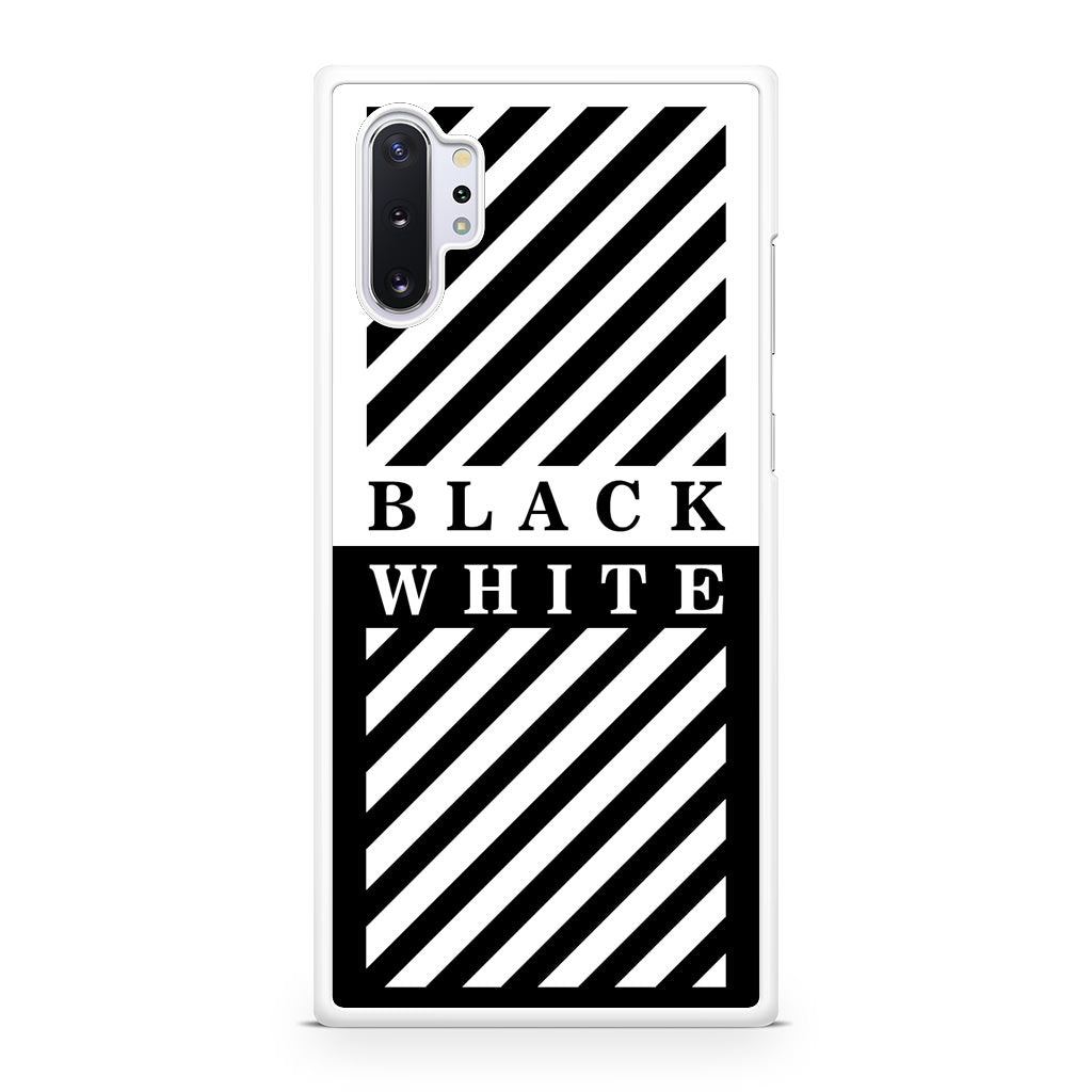 Black White Stripes Galaxy Note 10 Plus Case