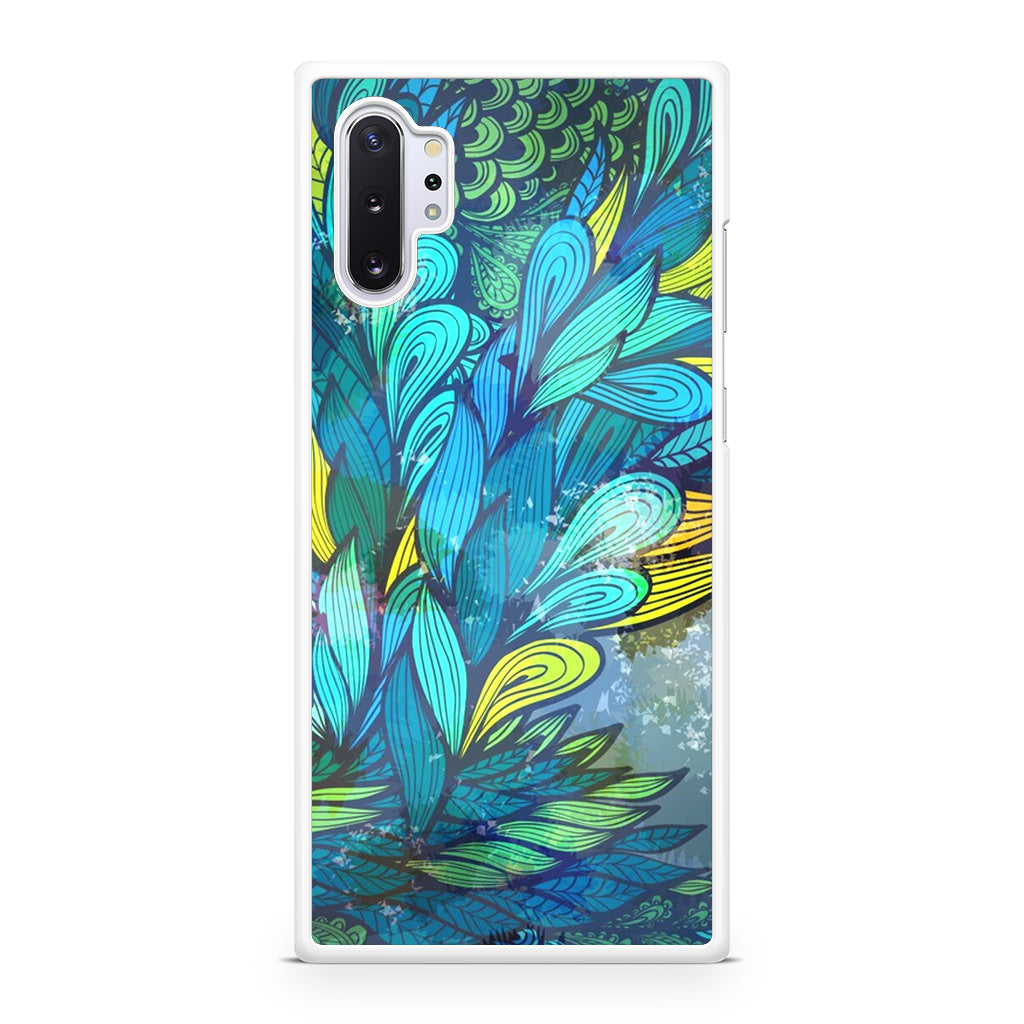 Colorful Art in Blue Galaxy Note 10 Plus Case