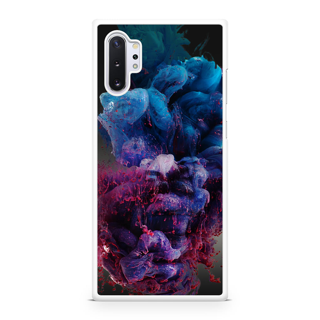 Colorful Dust Art on Black Galaxy Note 10 Plus Case