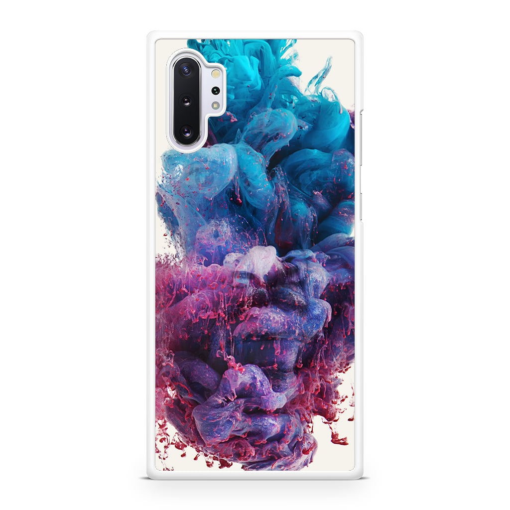 Colorful Dust Art on White Galaxy Note 10 Plus Case