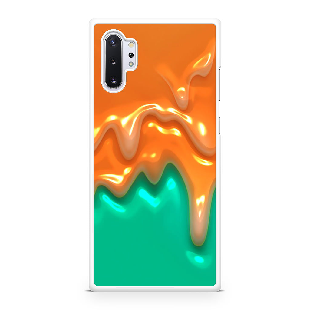 Orange Paint Dripping Galaxy Note 10 Plus Case