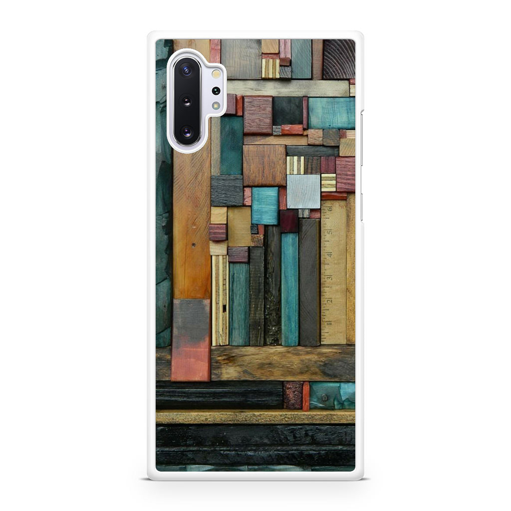 Painted Abstract Wood Sculptures Galaxy Note 10 Plus Case