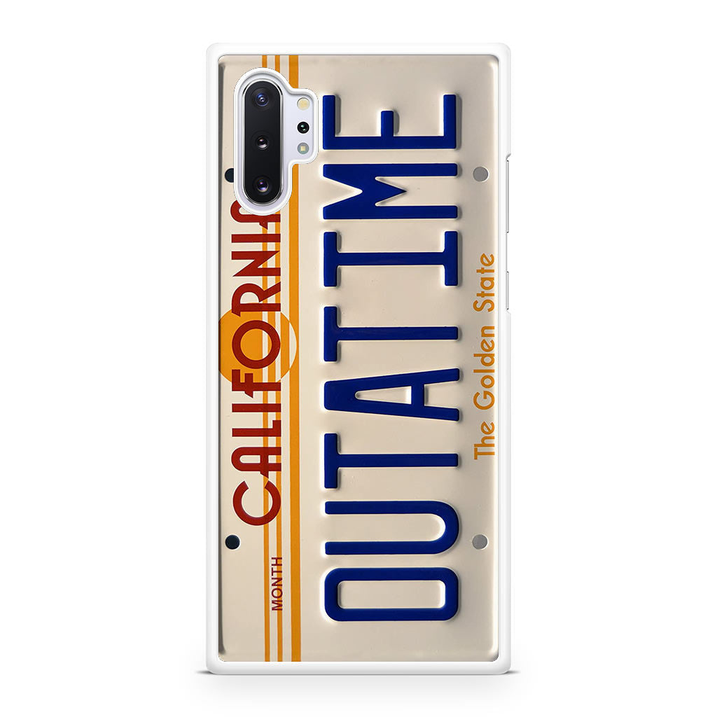 Back to the Future License Plate Outatime Galaxy Note 10 Plus Case