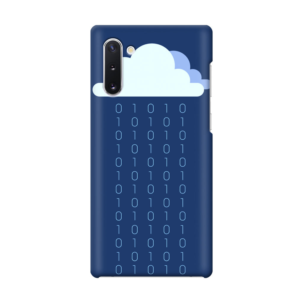 Abstract Binary Minimalist Galaxy Note 10 Case