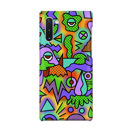 Abstract Colorful Doodle Art Galaxy Note 10 Case
