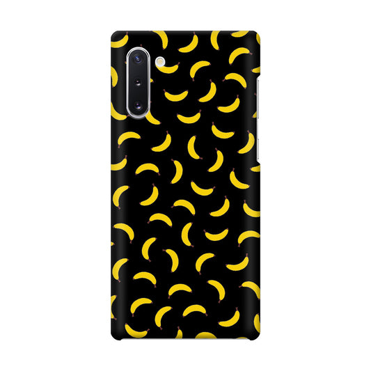 Bananas Fruit Pattern Black Galaxy Note 10 Case