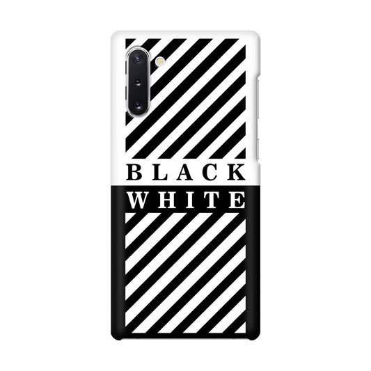 Black White Stripes Galaxy Note 10 Case