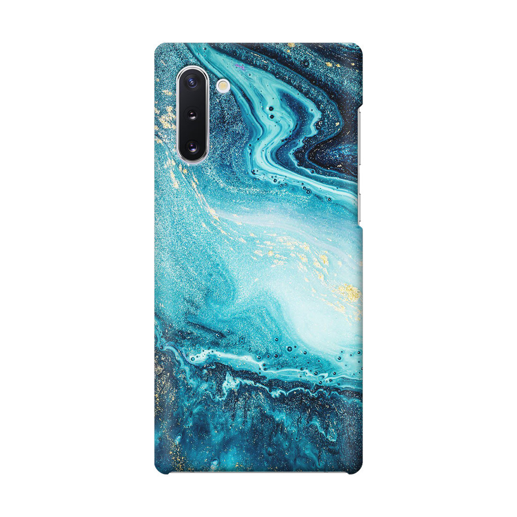 Blue Water Glitter Galaxy Note 10 Case