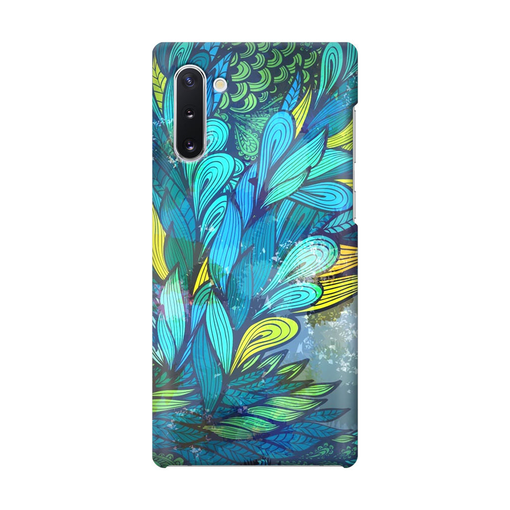 Colorful Art in Blue Galaxy Note 10 Case