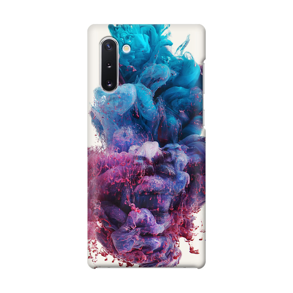 Colorful Dust Art on White Galaxy Note 10 Case