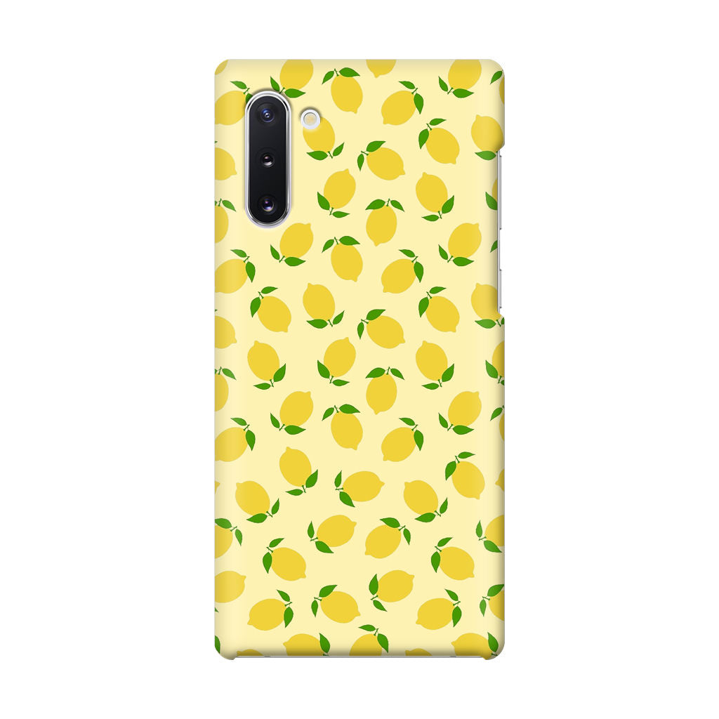 Lemons Fruit Pattern Galaxy Note 10 Case