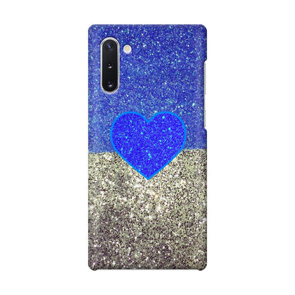 Love Glitter Blue and Grey Galaxy Note 10 Case