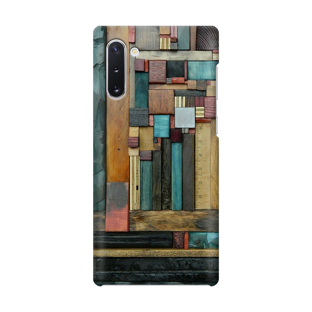 Painted Abstract Wood Sculptures Galaxy Note 10 Case