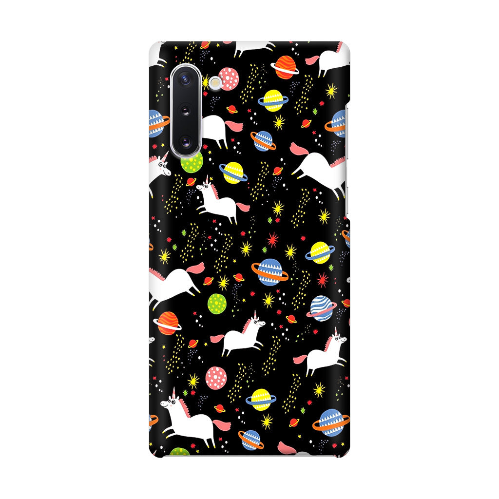 Space Unicorn Pattern Galaxy Note 10 Case