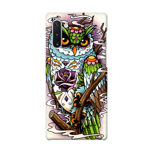 Sugar Skull Owl Tattoo Galaxy Note 10 Case