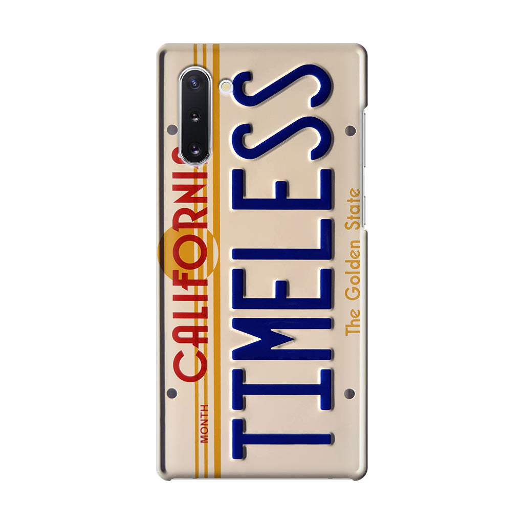 Back to the Future License Plate Timeless Galaxy Note 10 Case