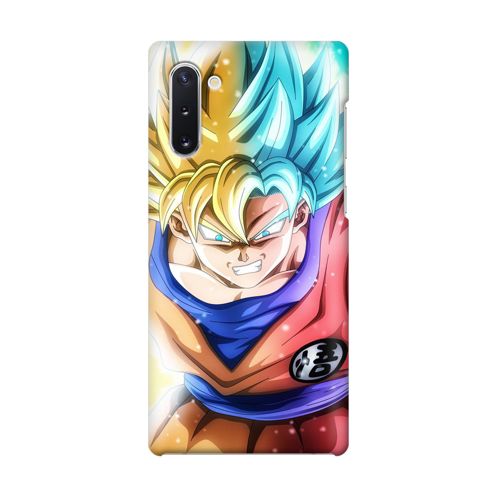 Goku SSJ 1 to SSJ Blue Galaxy Note 10 Case