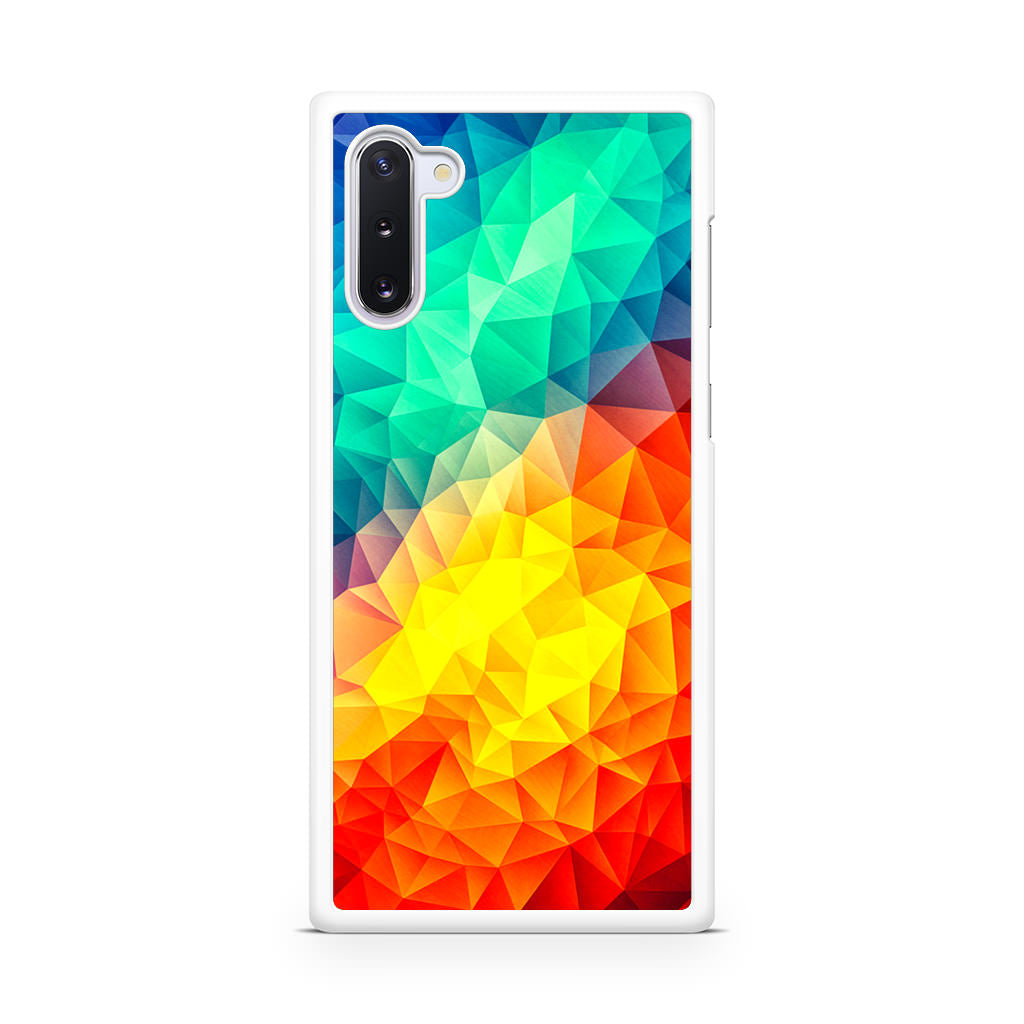 Abstract Multicolor Cubism Painting Galaxy Note 10 Case