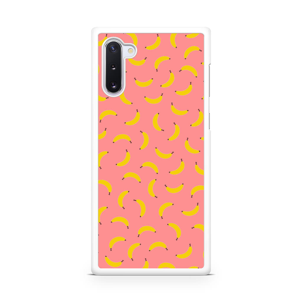 Bananas Fruit Pattern Pink Galaxy Note 10 Case