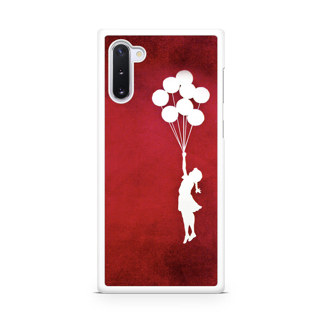 Banksy Girl With Balloons Red Galaxy Note 10 Case