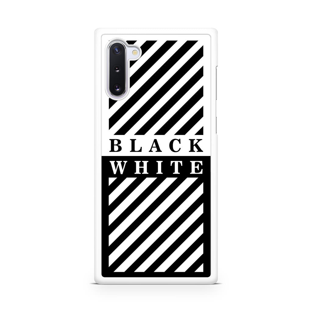 Black White Stripes Galaxy Note 10 Case