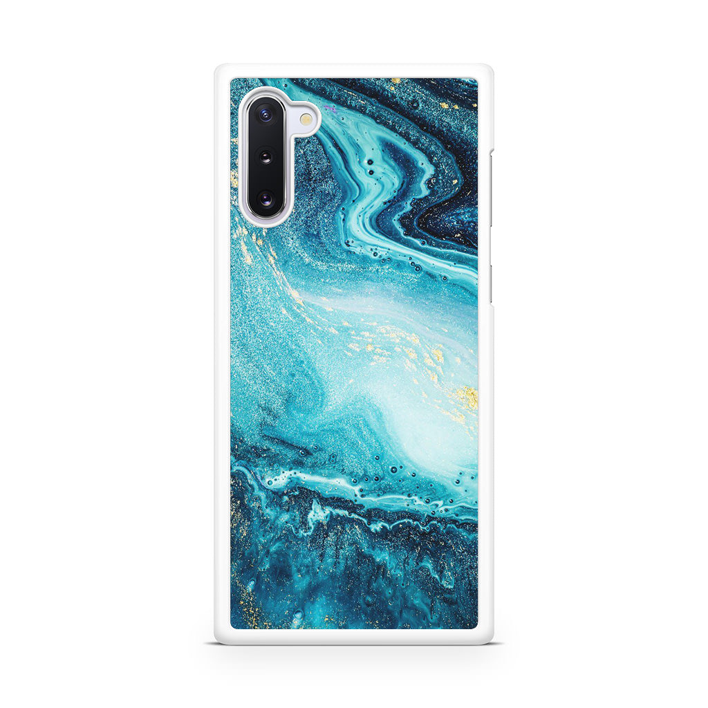 Blue Water Glitter Galaxy Note 10 Case