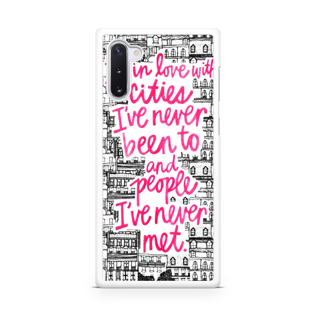 John Green Quotes I'm in Love With Cities Galaxy Note 10 Case