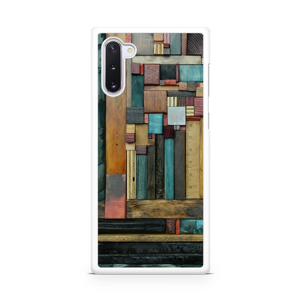 Painted Abstract Wood Sculptures Galaxy Note 10 Case