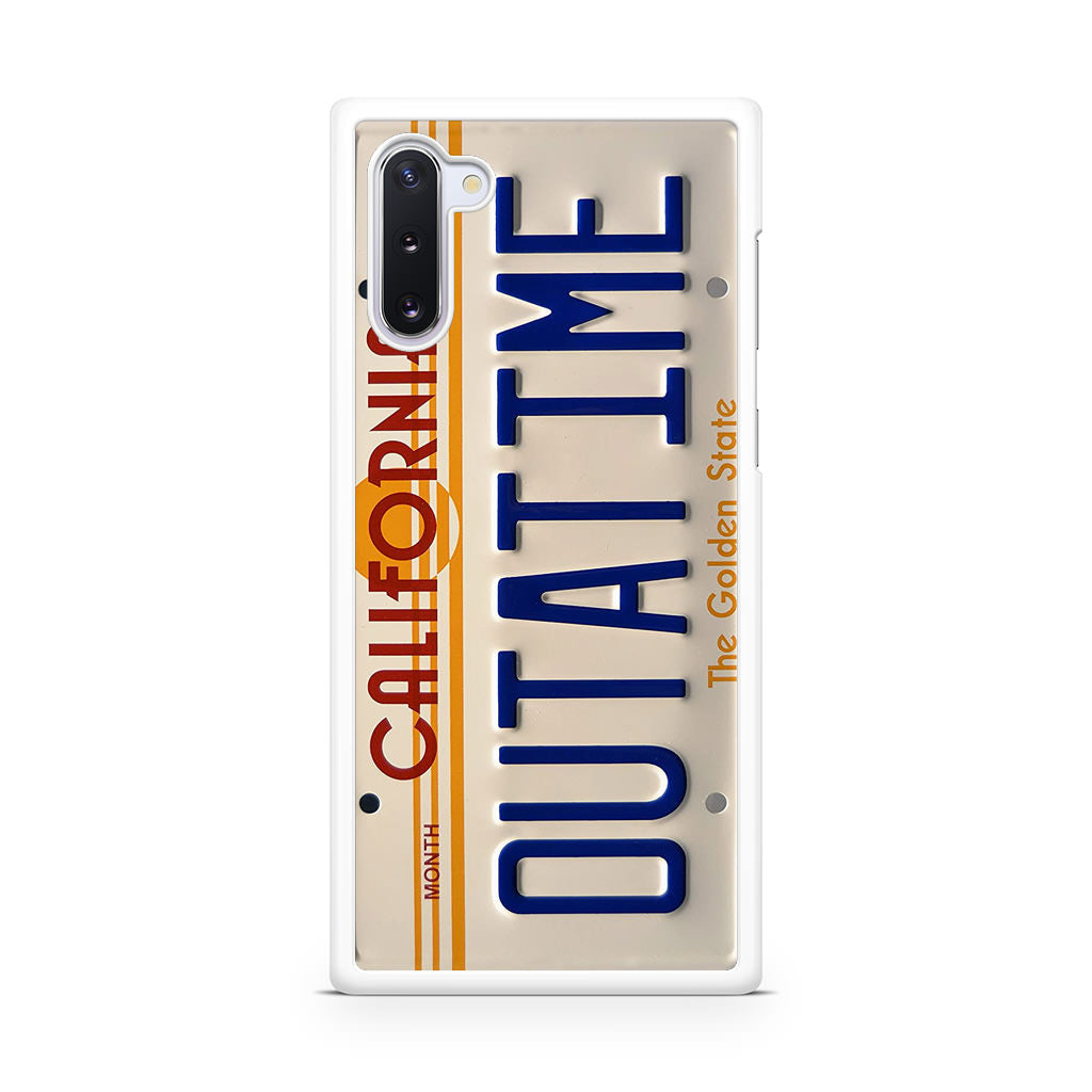 Back to the Future License Plate Outatime Galaxy Note 10 Case