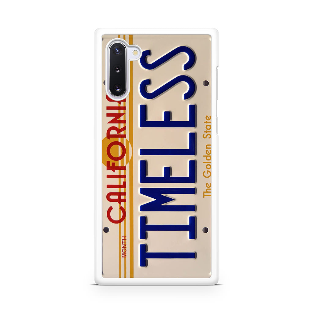Back to the Future License Plate Timeless Galaxy Note 10 Case
