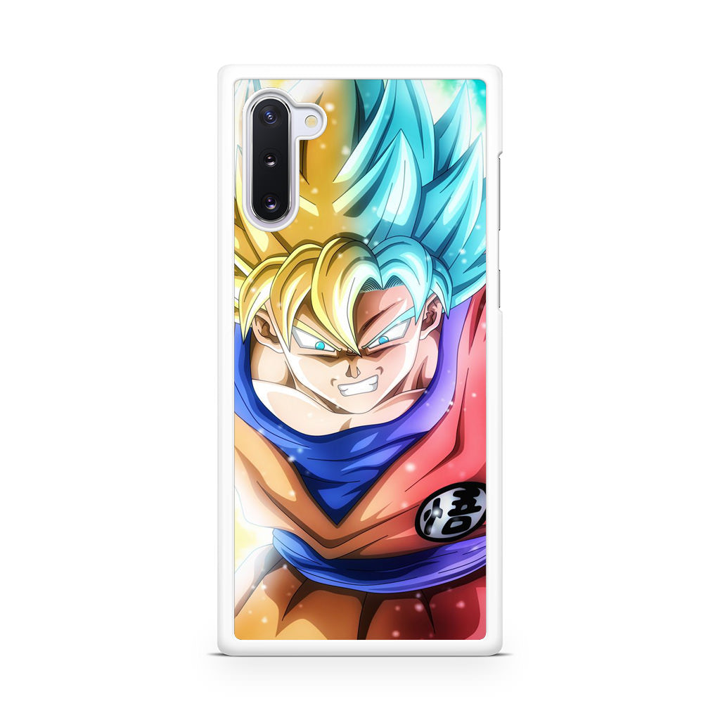 Goku SSJ 1 to SSJ Blue Galaxy Note 10 Case