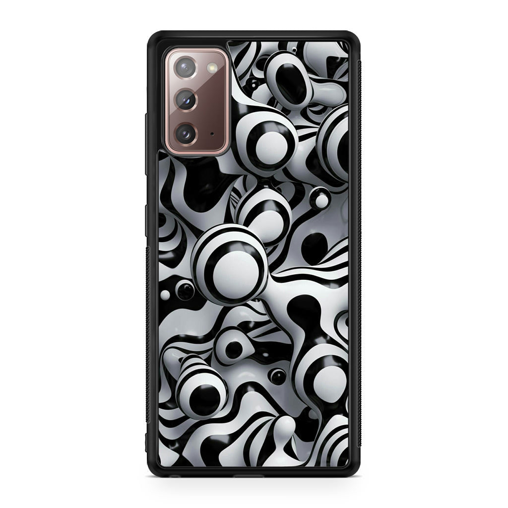 Abstract Art Black White Galaxy Note 20 Case